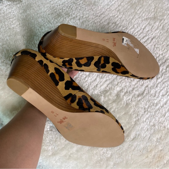 Coach Leopard Print Wedges - Picture 6 of 8